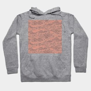 Pale Pink Rocky Texture Hoodie